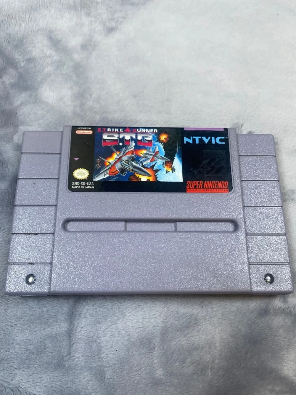 Strike Gunner STG Super Nintendo SNES Game Cartridge
